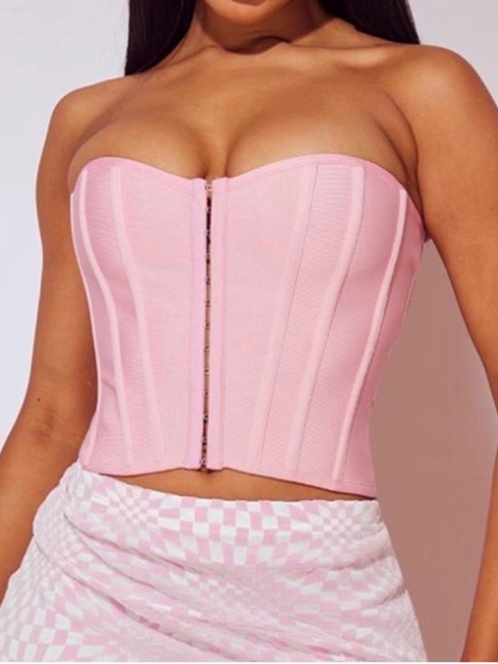 PLT Strapless Pink Corset Top